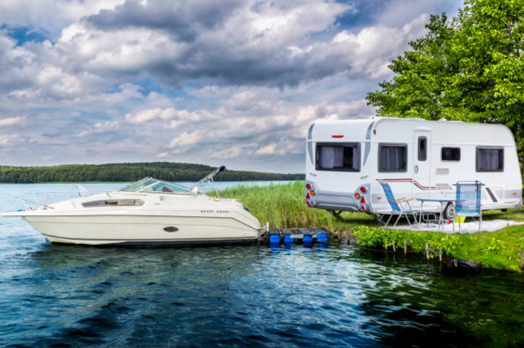 Sunrise Boat and RV Storage Boat in Water